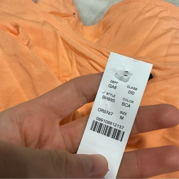 J crew formknit one shoulder tank top bright canteloupe - Picture 4 of 4